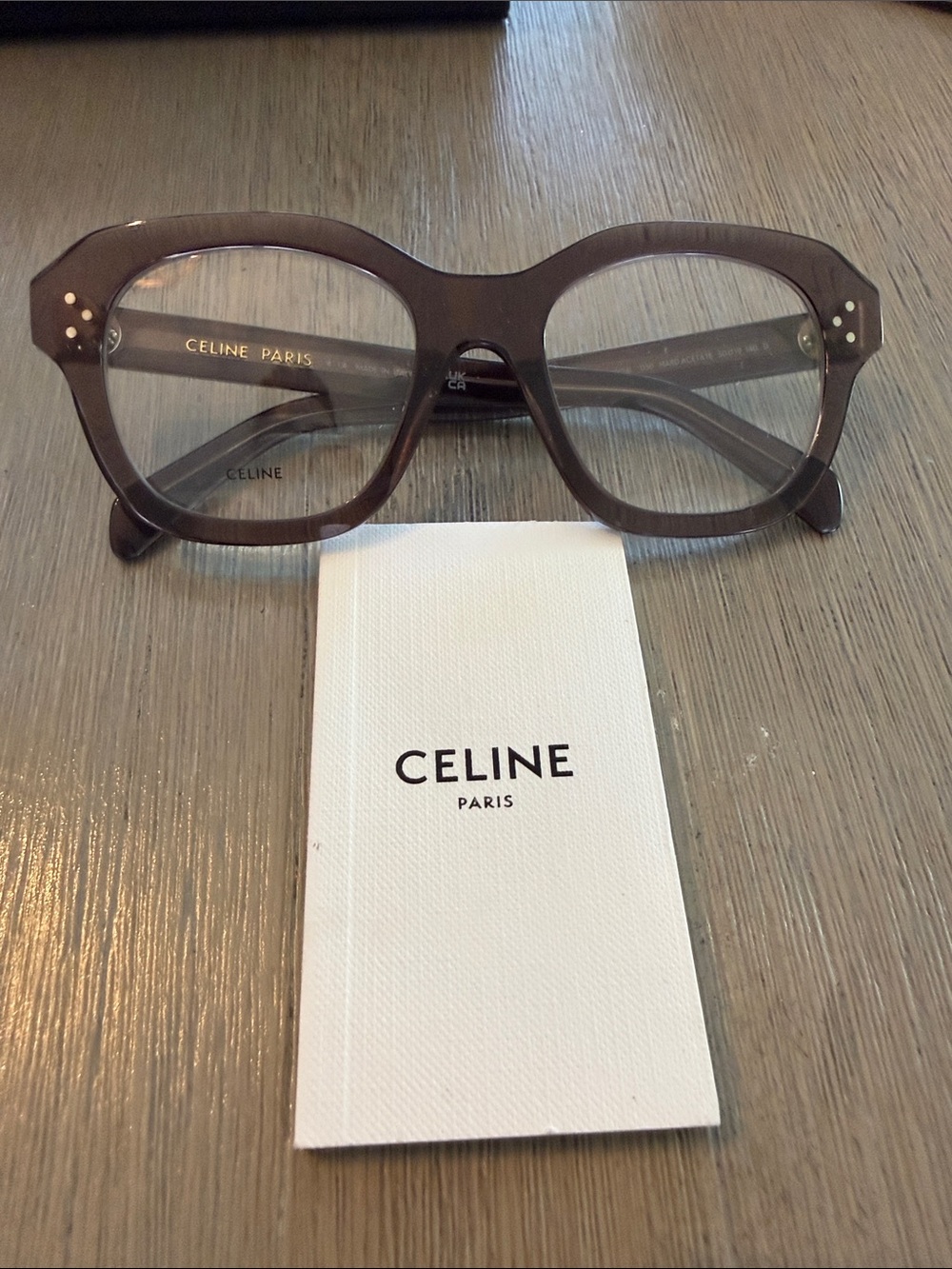 Women's Celine  light purple  Transparent Frame Glasses